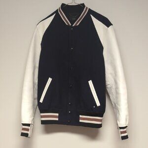 Coach Classic Navy and White Bomber Jacket